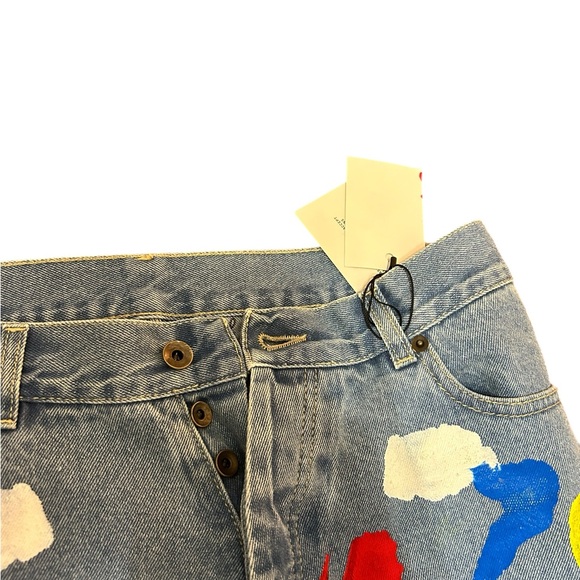 Designer Mirco Gaspari Hand Painted Jeans - Picture 3 of 9
